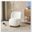 Chaise d'appoint à dossier bas, chaises de salon rembourrées sans accoudoirs