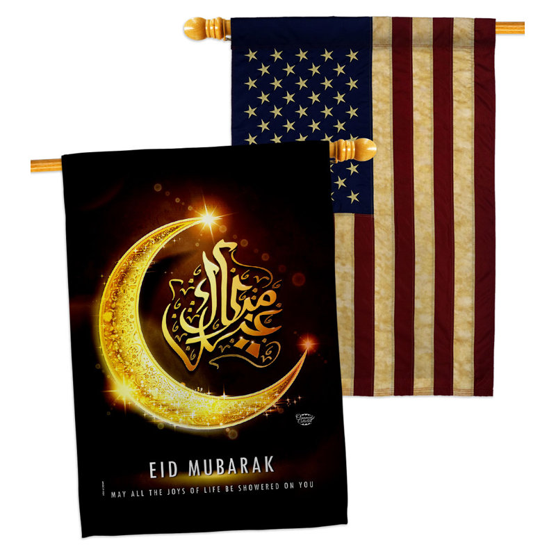 Double Sided 40 in. H x 28 in. W Polyester House Flag