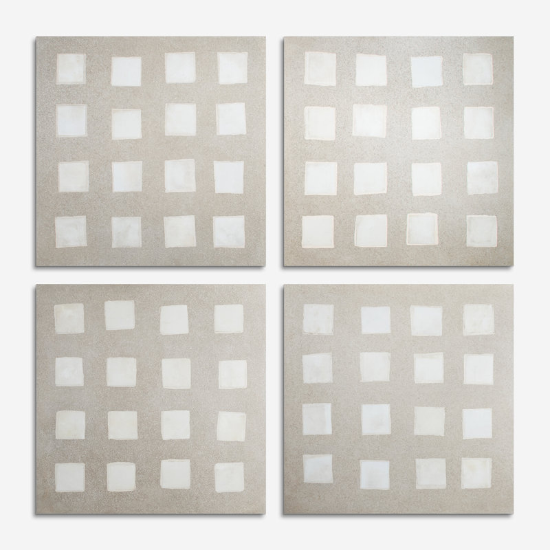 Bariazzo Deco 35x35 Semi-Polished Concrete Look Porcelain Tile, Gray