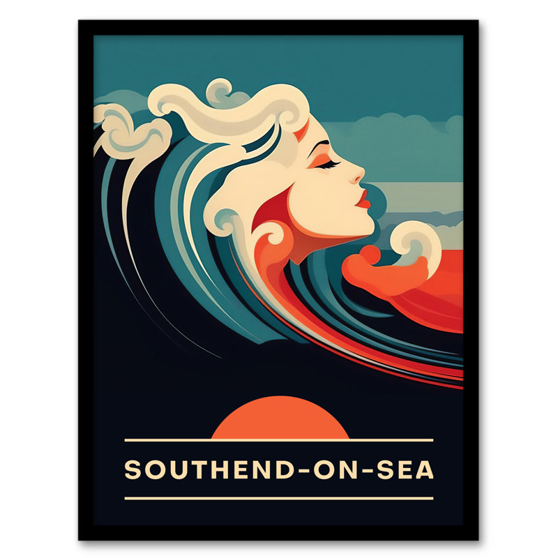 Endsley The Seaside Calls Southend On Sea Beach England UK Sunset Waves Sea Siren - Single Picture Frame Print