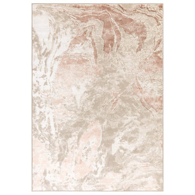 Anandita Abstract Pink/Beige/Cream Area Rug