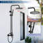 Ensemble de robinet de douche à pluie avec douche à main 8 po noir mat-93547068-93547067