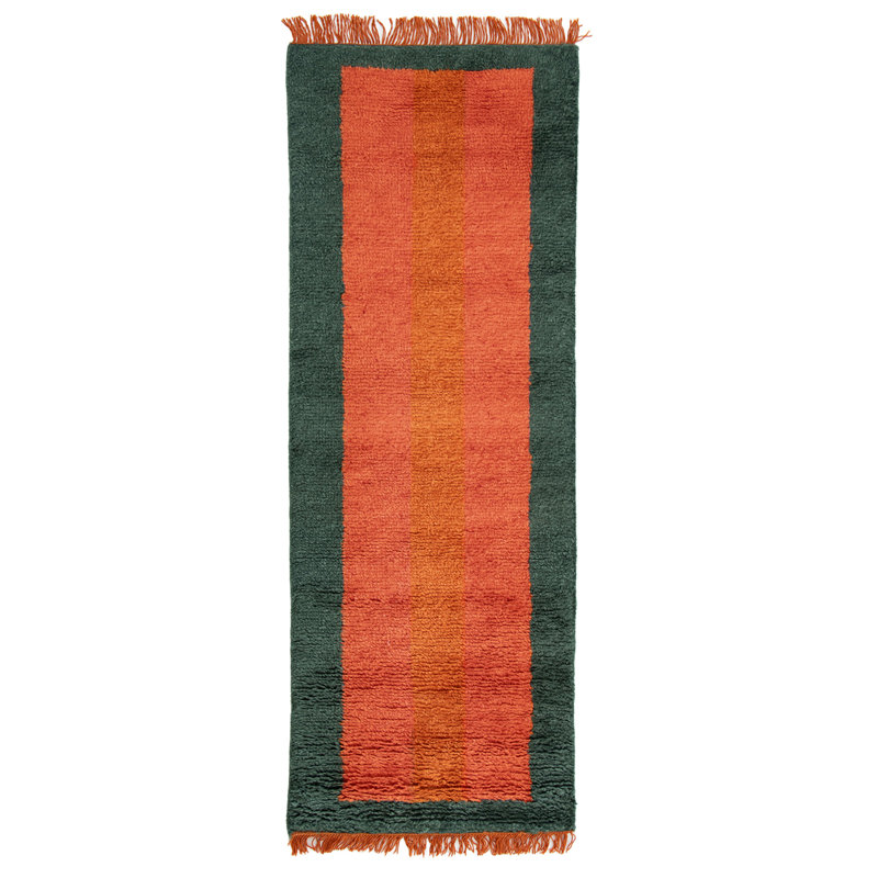 Dahl Hand-knotted Shag Wool Rug, Runner 2'6" x 7'