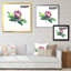 Arrangement de fleurs vertes et roses II - œuvre d'art traditionnelle sur toile-318864394-318864395