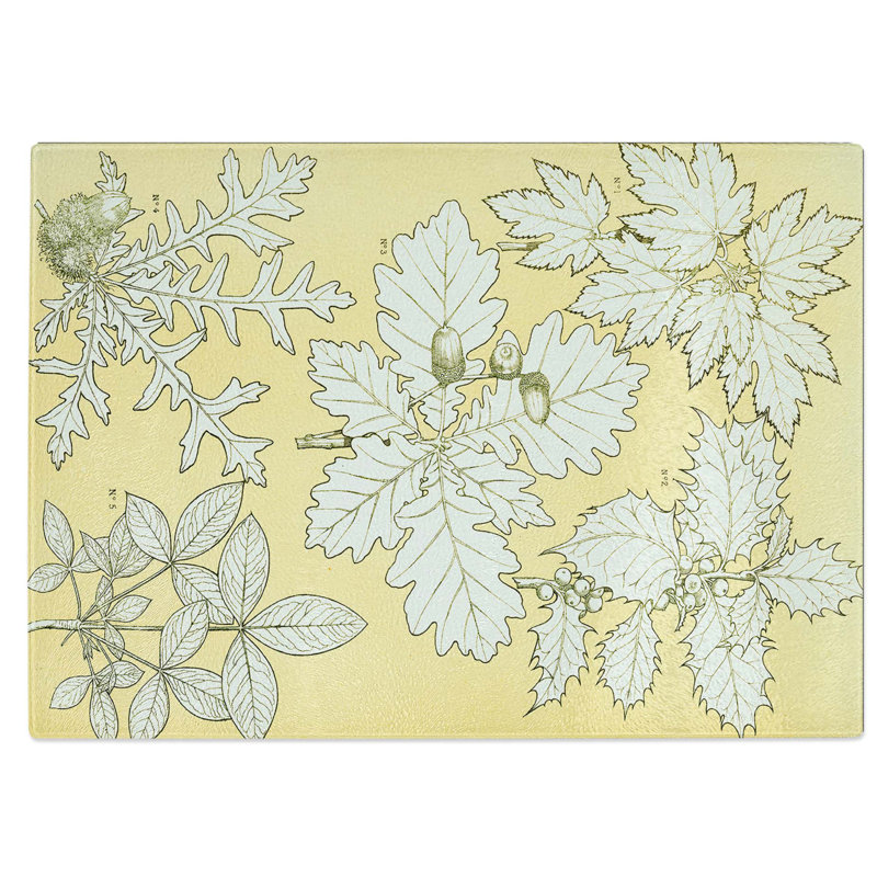 Glass Leaves From Nature No. 5 by Owen Jones Chopping Board, 39 cm W x 28.5 cm L