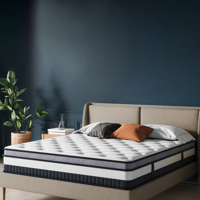 Twin Mattress 8 Inch Innerspring Multilayer Hybrid Single Mattress - Ergonomic Design with Memory Foam and Pocket Spring Mattress Twin Size - Box Top by Alwyn Home