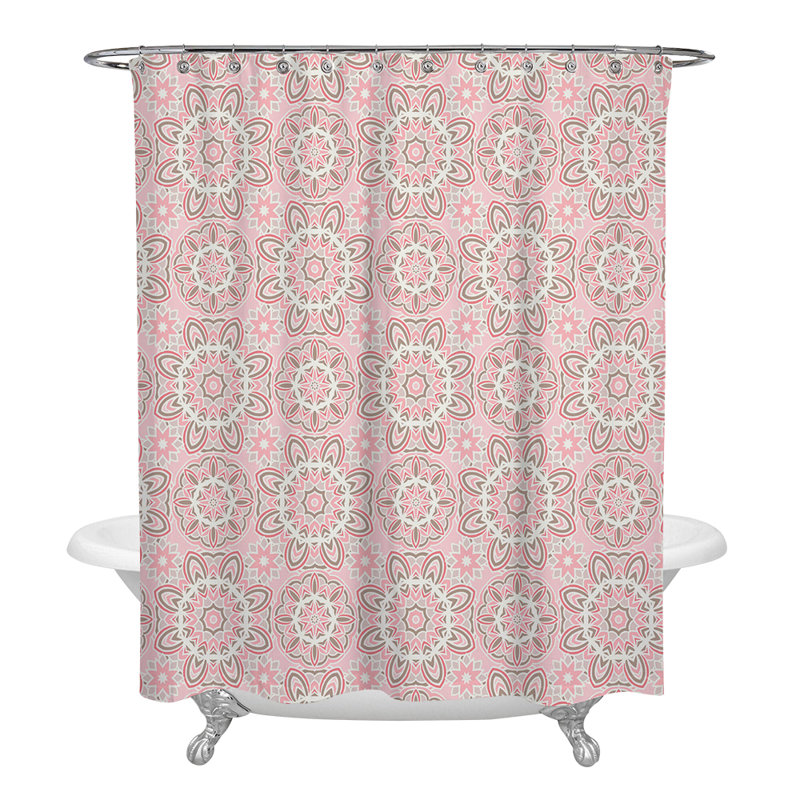 Rideau de douche simple avec crochets, H 93 po x l 70 po