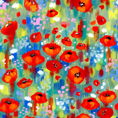 Stilijana pré avec coquelicots par Galina Iarygina
