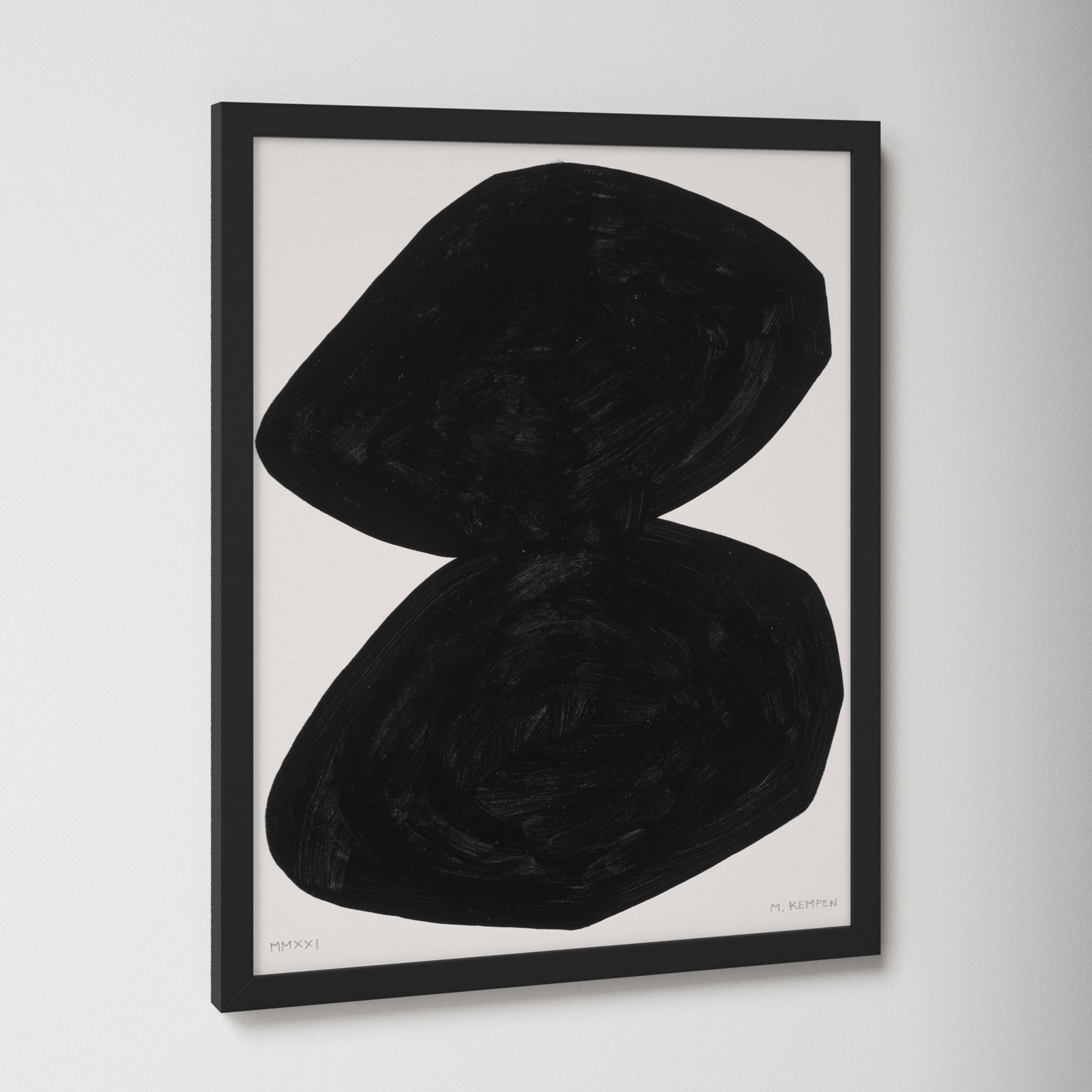 Module On White 2 by Michael Kempen, 25" H x 20" W x 1.25" D, Black