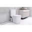 Toilette puissante de 600 W: double chasse, siège conforme à 17,25 po, fermeture en douceur, 3 entrées d'eau, blanc moderne pour le sous-sol: couvercle à fermeture en douceur, entrées,
