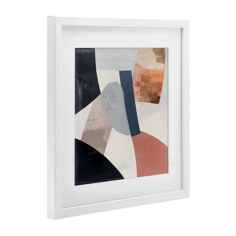 «Fragmented Abstract Arrangement», reproduction encadrée sous verre, conception de Mona Grace, H 16 po x l 16 po