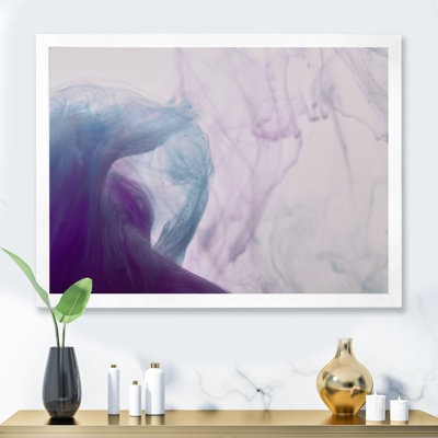 Abstrait tourbillon bleu mauve - reproduction d'art sur toile moderne