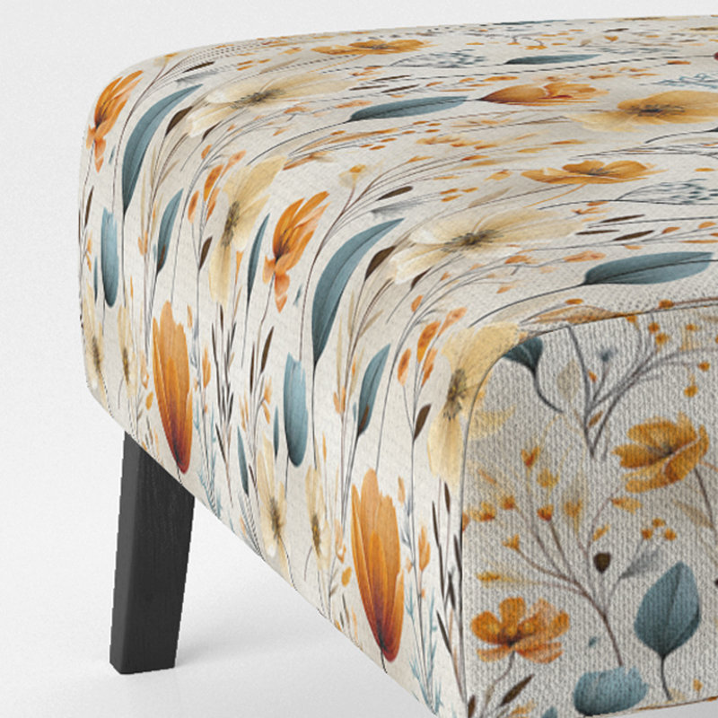 Fauteuil de chambre rembourré Woodland Autumn Cottage Flowers III