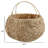 Round Water Hyacinth Wicker Basket with Handles, Eco-Friendly Home Organizer
