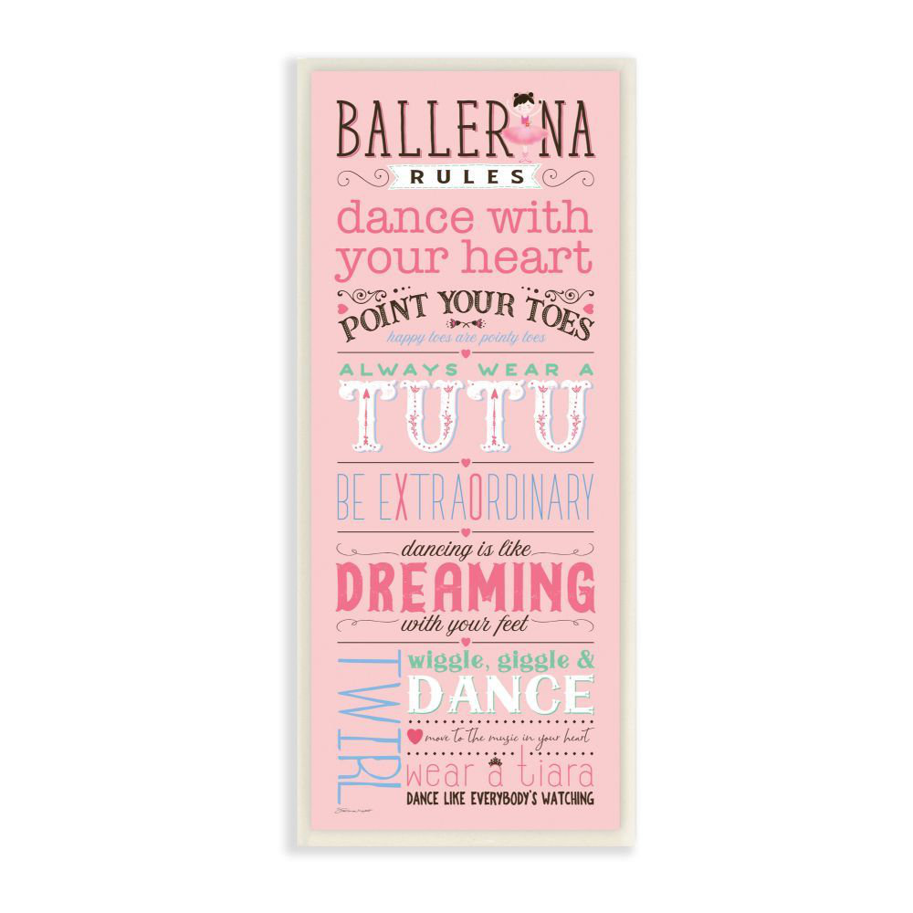 Isabelle & Max™ Brennan Ballerina Rules Dance Kids Wall Décor | Wayfair