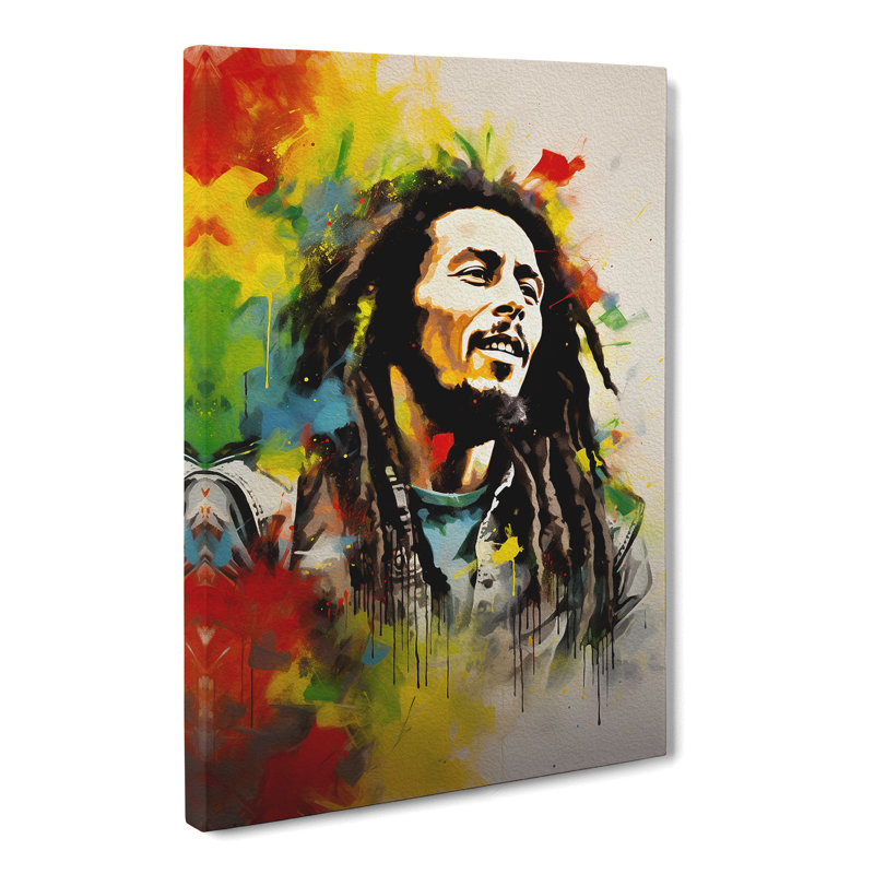 Bob Marley Dadaism - Wrapped Canvas, 50cm H x 35cm W x 3cm D