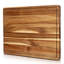 Planche à découper extra large en bois d'acacia - Bloc à découper robuste en bois épais de 50 x 38 cm avec rainure à jus - Ensemble de 4 pièces pour la cuisine, le fromage et le service