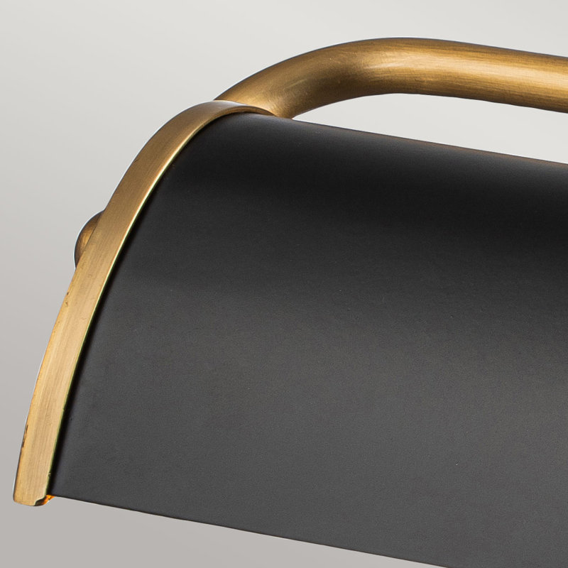 Winchfield Wall Mount Picture Light, Matte Black/Aged Brass