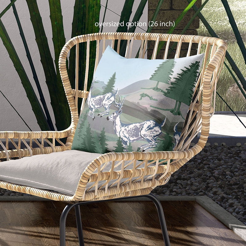 Coussin 16x16, Vert / bleu