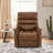 Power Lift Recliner Chair for Elderly, PU Leather Massage Recliner with Heat & Side Pockets, Electric Reclining Sofa for Living Room & Bedroom, Dark Brown