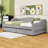 Twin XL Upholstered Daybed with Trundle and LED and 2 Drawers-1109707461