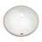 Ruvati 15 x 13 inch Undermount Bathroom Sink White Oval Porcelain Ceramic with Overflow