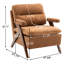 Chaise d'appoint rembourrée de style Mid-Century avec pieds en bois massif-1640241563