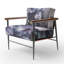 Chaise d'appoint rembourrée florale mauve violette Dream II de Violets-112889802