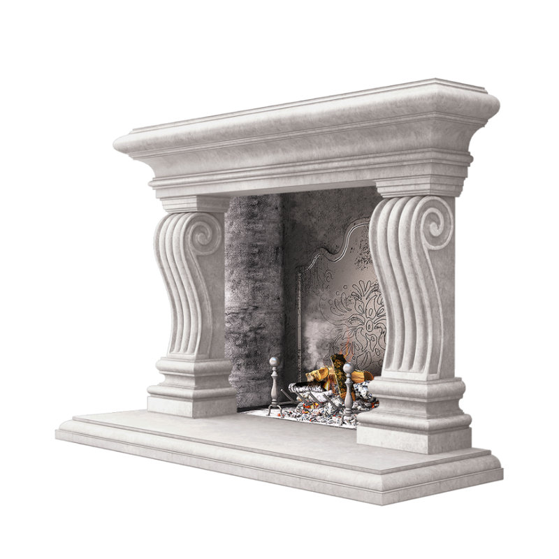 San Lazzaro Fireplace Surround, Smooth Gray