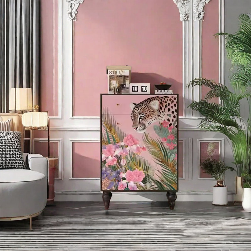 Compact Storage Cabinet with Drawers