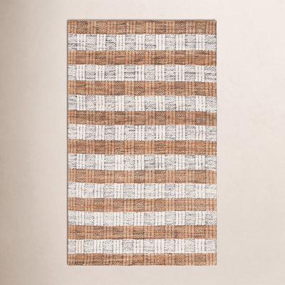 Hand-Woven Striped Performance Rug