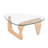 Novelty Triangle Clear Glass Coffee Table With Base-1256643720