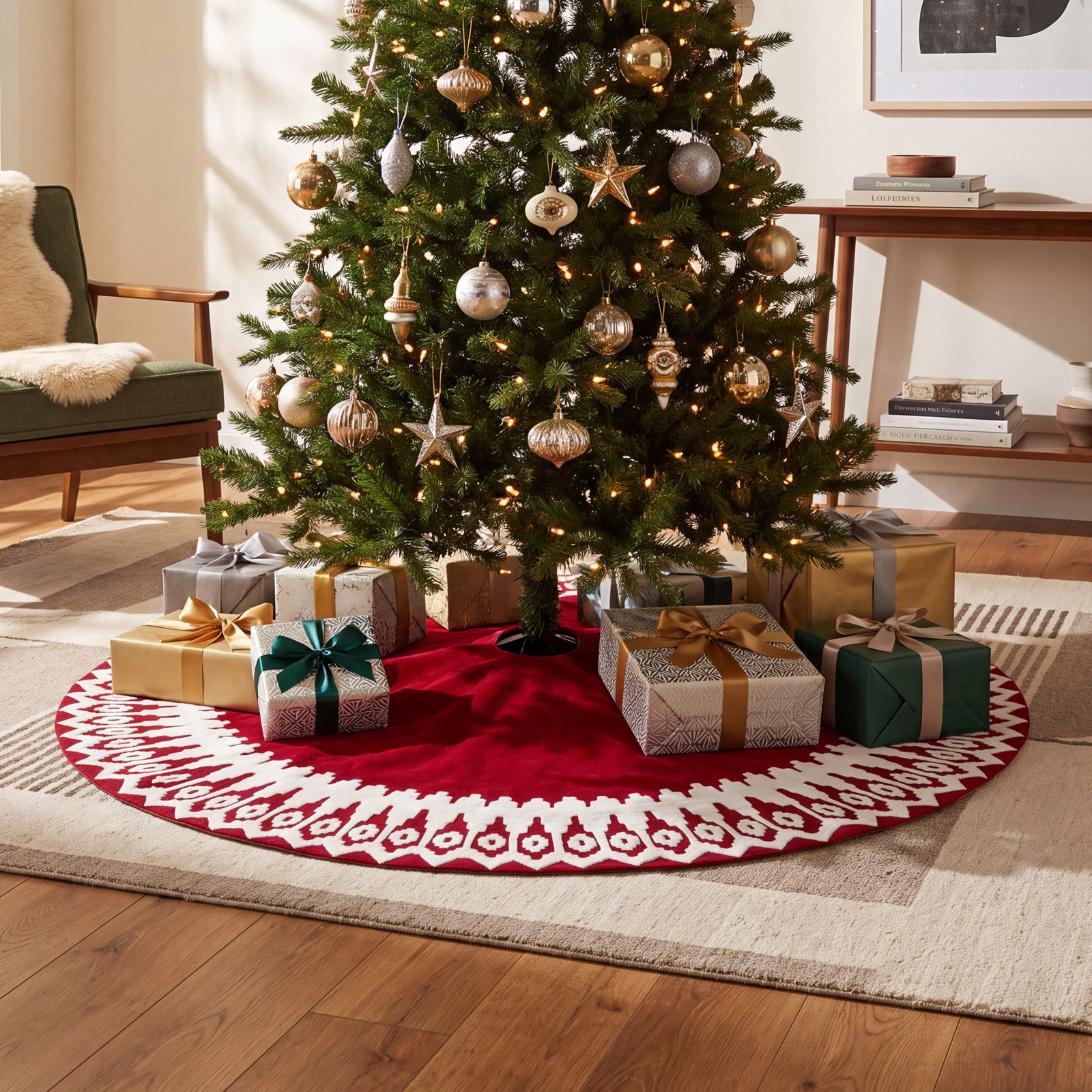 Handmade Wool Tree Skirt