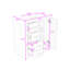 Meuble-lavabo 3 tiroirs avec lavabo en céramique et armoire à fermeture en douceur Modern-1198573371