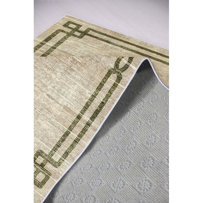 Premium Area Rug (2.6 x 4.0 ft), Grey, 100% Polyester, 650 g/m² | Pile Height: 0.2 in, Digital Print, Antibacterial, Eco-Friendly, Non-Slip PVC Dot Underside | Machine Washable, Ideal for Living Room & Bedroom Décor