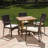 Wallart 4 - Person Acacia Wicker Patio Dining Set with Square Table