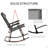 2 Piece Outdoor Rocking Chair Set, Patio Folding Lawn Rocker Set With Headrests For Yard, Patio, Deck, Backyard(Rocking Chair)-748489994