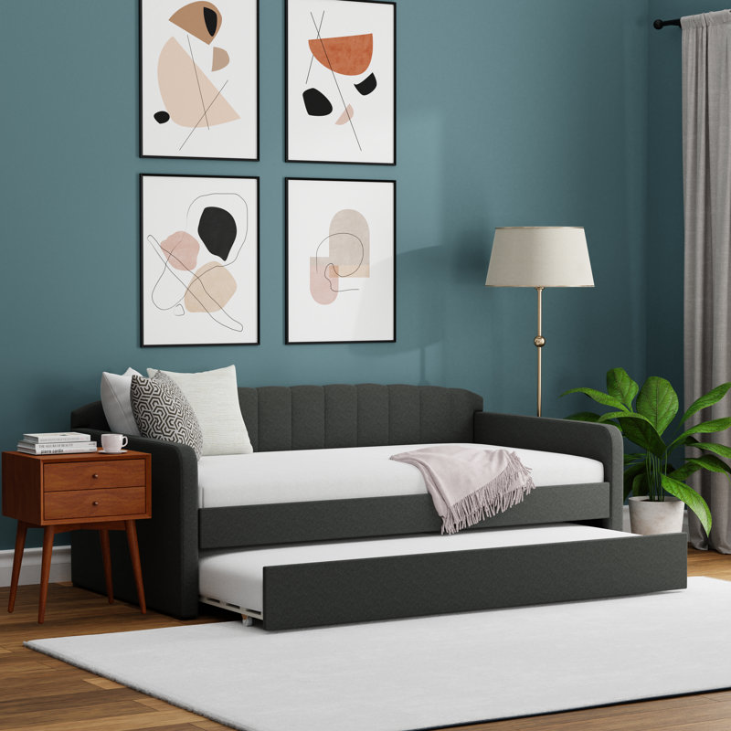 Chandel Upholstered Daybed, Gray