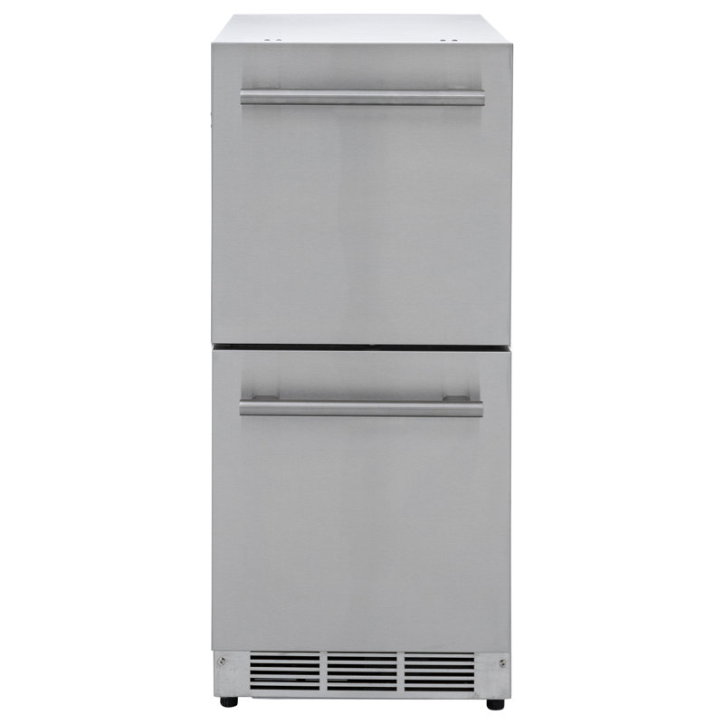 Maxximum Premium Indoor Undercounter Refrigerator with 2 Drawers, in Stainless Steel