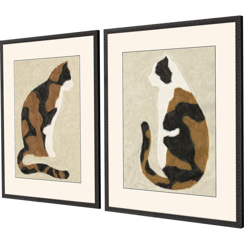 "Quiet Listener" par Hegre, ensemble de 2 pièces sur papier