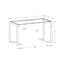 Console de chambre à coucher - Verre trempé transparent avec base en métal noir, attrait moderne pour le salon et le verre, élégant