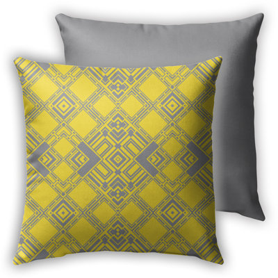 Abstract Rectangular Geometric Outdoor Reversible Throw Pillow