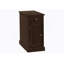 Table d'appoint, table de bout, table d'appoint, table de chevet, étroite, chambre à coucher, lampe, tiroir de rangement, placage brun