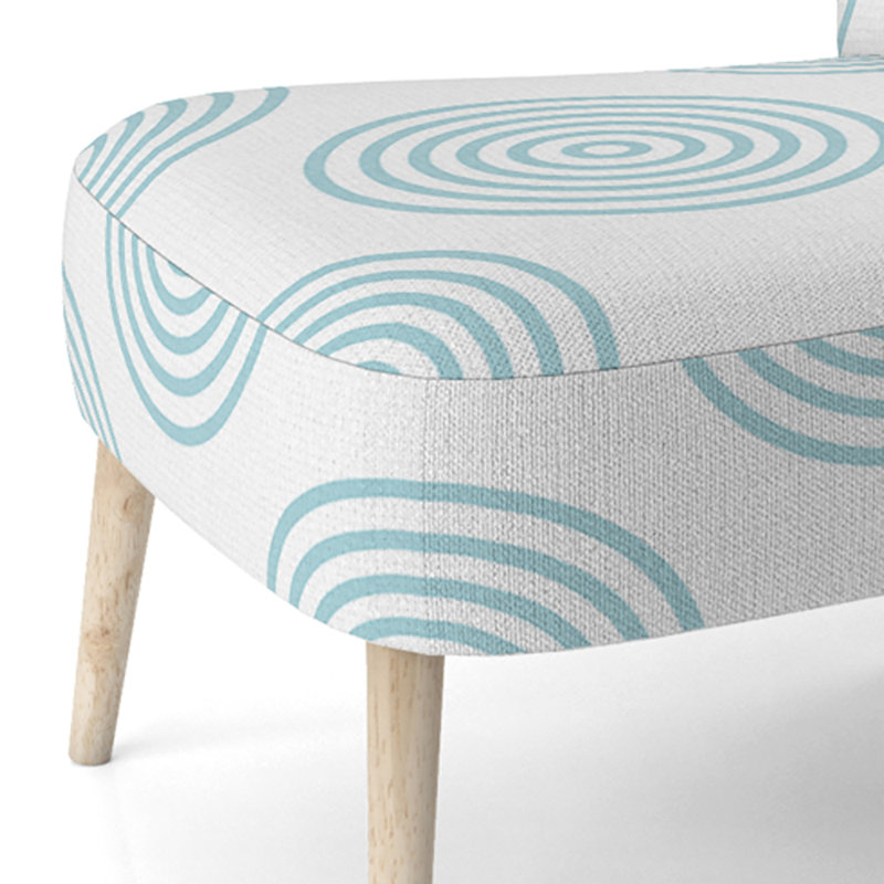 Chaise d'appoint en velours bleu