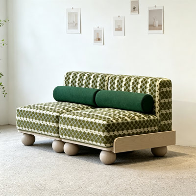 Simple and Creative Green Fabric Sofa