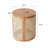 17.8"H Rubber Solid Wood Frame Rattan Grid Design Side Table, With Removable Rubber Solid Wood Panel Top End Table , Rustic Greenery Stand