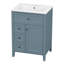 Meuble-lavabo de 61 cm (24 po) avec lavabo, 3 tiroirs et armoire à étagères réglables, gris-bleu-1399309725