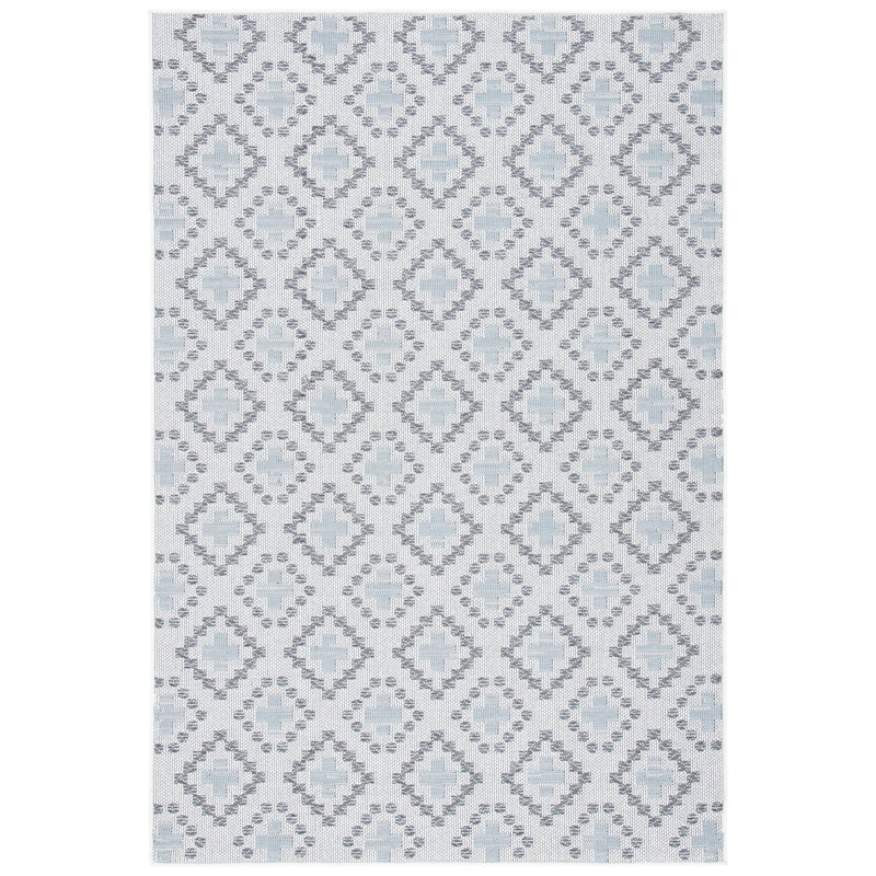 Tapis d'intérieur / extérieur géométrique lavable à la machine Martha Stewart, Rectangle 6 pi 7 po x 8 pi 7 po