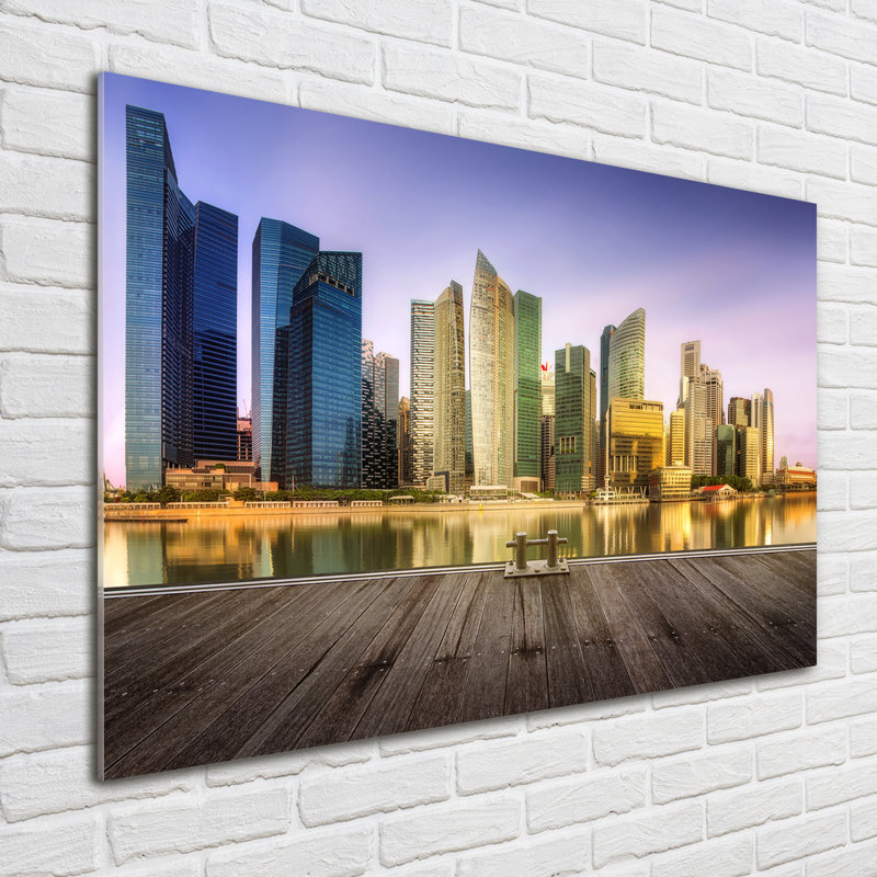 Singapore - No Frame Print on Glass