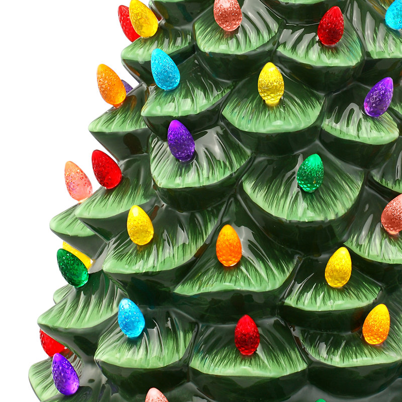 Ornements d'arbre en céramique nostalgique, Vert